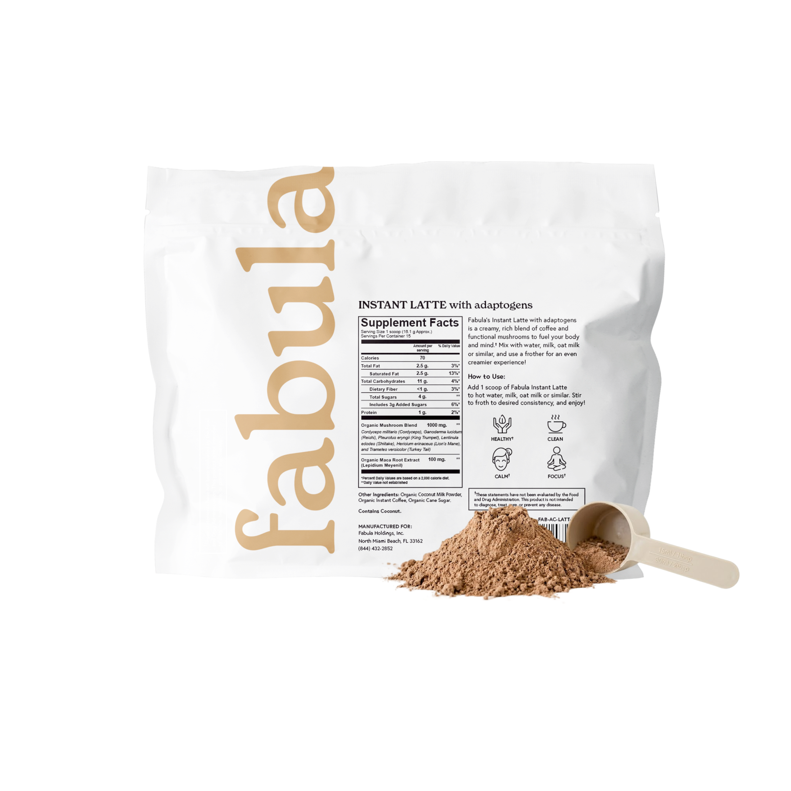 Instant Latte with Adaptogens, 240g - Image 2